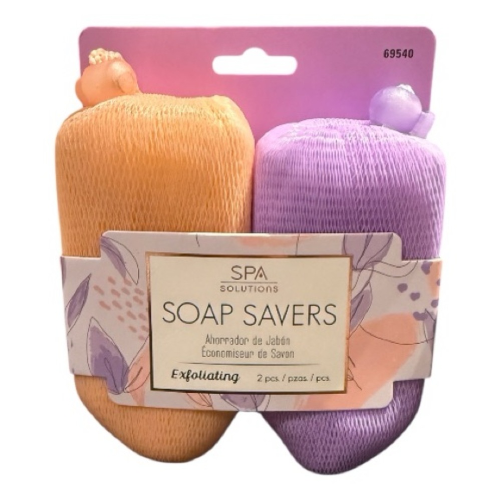 Exfoliating Soap Savers - Orange and Purple